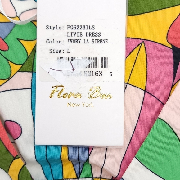 Flora Bea Nyc Livie Butterfly Colorful Stretchy Mini Sleeveless Dress Size L - Picture 8 of 12